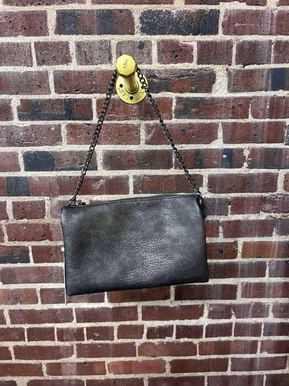 Riley 3 Compartment Crossbody/Wristlet-Gun Metal